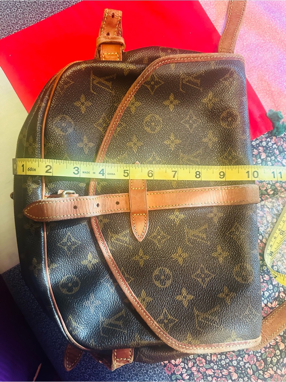 Louis Vuitton Saumur Monogram Crossbody in Dark Brown and Tan - Picture 14 of 16